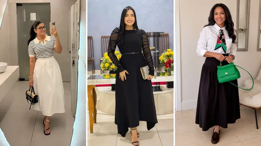Clientes usando os looks